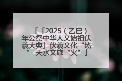 「2025（乙巳）年公祭中华人文始祖伏羲大典」伏羲文化“热” 天水文旅“火”
