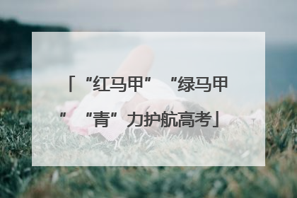 “红马甲”“绿马甲”“青”力护航高考