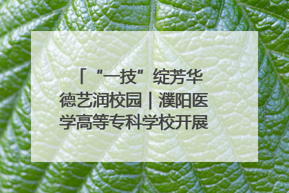 “一技”绽芳华 德艺润校园｜濮阳医学高等专科学校开展丰富多彩的职业教育活动周主题活动