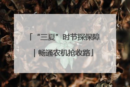 “三夏”时节探保障｜畅通农机抢收路