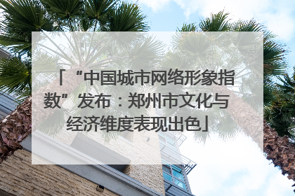 “中国城市网络形象指数”发布：郑州市文化与经济维度表现出色