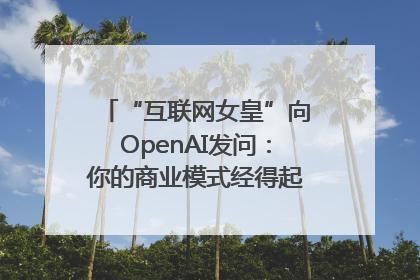 “互联网女皇”向OpenAI发问：你的商业模式经得起价格战考验么？