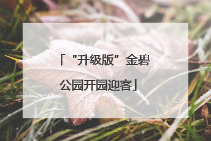 “升级版”金碧公园开园迎客