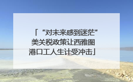 “对未来感到迷茫” 美关税政策让西雅图港口工人生计受冲击