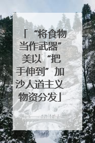 “将食物当作武器” 美以“把手伸到”加沙人道主义物资分发