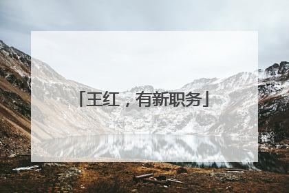 王红，有新职务