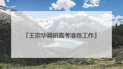 王宗华调研高考准备工作