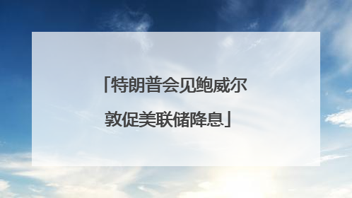 特朗普会见鲍威尔 敦促美联储降息