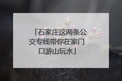 石家庄这两条公交专线带你在家门口游山玩水
