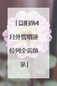 益阳前4月外贸增速位列全省前茅