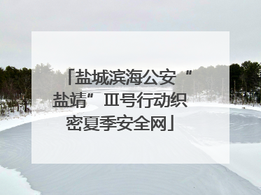 盐城滨海公安“盐靖”Ⅲ号行动织密夏季安全网