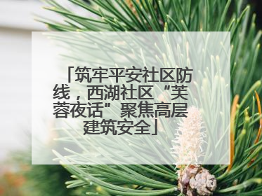 筑牢平安社区防线，西湖社区“芙蓉夜话”聚焦高层建筑安全