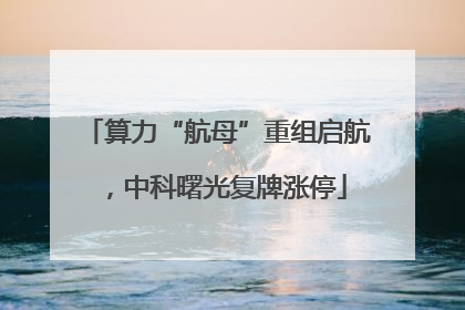 算力“航母”重组启航，中科曙光复牌涨停