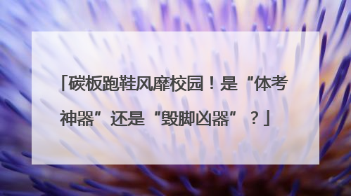 碳板跑鞋风靡校园！是“体考神器”还是“毁脚凶器”？