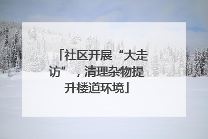 社区开展“大走访”，清理杂物提升楼道环境