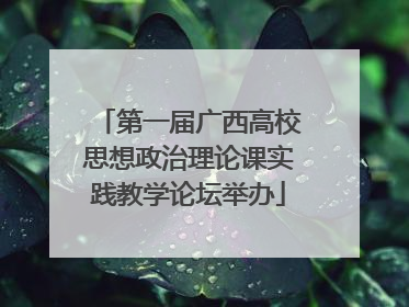 第一届广西高校思想政治理论课实践教学论坛举办