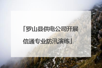 罗山县供电公司开展信通专业防汛演练