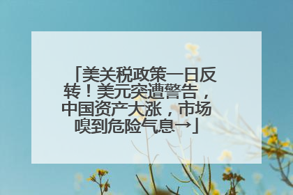 美关税政策一日反转！美元突遭警告，中国资产大涨，市场嗅到危险气息→