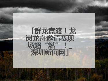 群龙竞渡！龙岗龙舟邀请赛现场超“燃”！_深圳新闻网