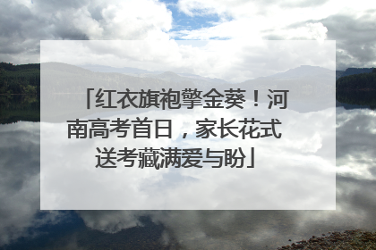 红衣旗袍擎金葵！河南高考首日，家长花式送考藏满爱与盼