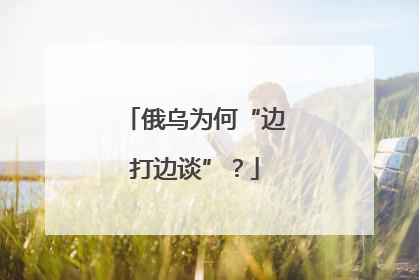 俄乌为何“边打边谈”？
