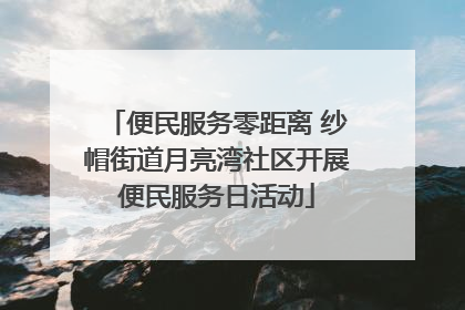 便民服务零距离 纱帽街道月亮湾社区开展便民服务日活动