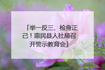 举一反三、检身正己！惠民县人社局召开警示教育会
