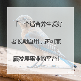 一个适合养生爱好者长期自用，还可兼顾发展事业的平台
