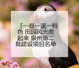 一县一溪一特色 田园风光美起来 泉州第二批建设项目名单公布