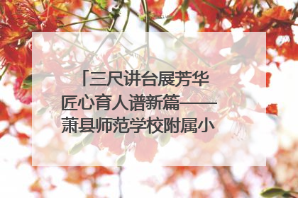 三尺讲台展芳华 匠心育人谱新篇——萧县师范学校附属小学第十三届班主任基本功大赛圆满举办