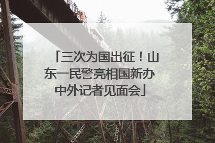 三次为国出征！山东一民警亮相国新办中外记者见面会