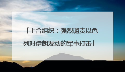 上合组织：强烈谴责以色列对伊朗发动的军事打击