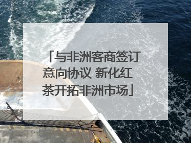 与非洲客商签订意向协议 新化红茶开拓非洲市场