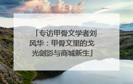 专访甲骨文学者刘风华：甲骨文里的戈光剑影与商城新生