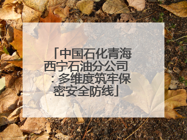 中国石化青海西宁石油分公司：多维度筑牢保密安全防线
