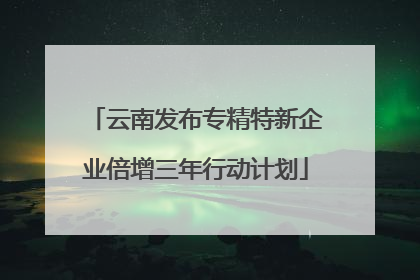 云南发布专精特新企业倍增三年行动计划