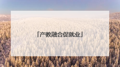 产教融合促就业