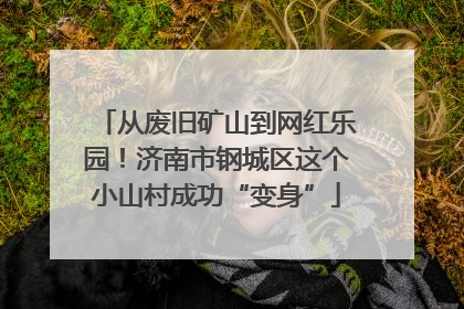 从废旧矿山到网红乐园！济南市钢城区这个小山村成功“变身”