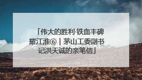 伟大的胜利·铁血丰碑耀江淮⑥｜茅山工委副书记洪天诚的亲笔信