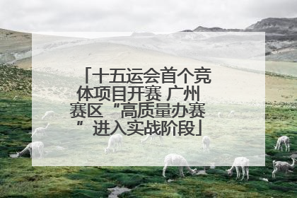 十五运会首个竞体项目开赛 广州赛区“高质量办赛”进入实战阶段