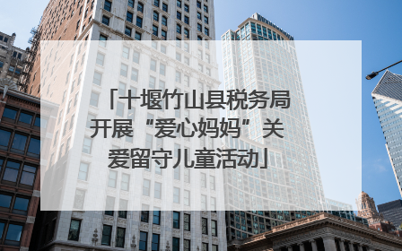 十堰竹山县税务局开展“爱心妈妈”关爱留守儿童活动