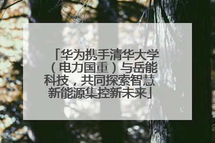 华为携手清华大学（电力国重）与岳能科技，共同探索智慧新能源集控新未来