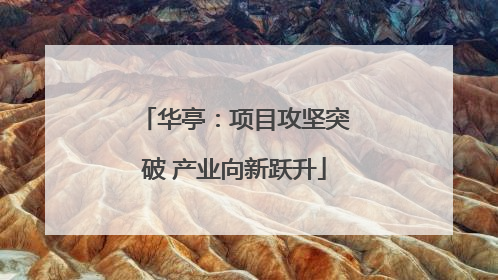 华亭：项目攻坚突破 产业向新跃升