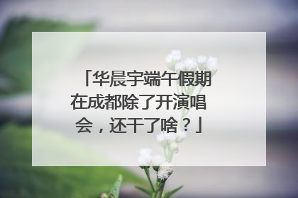 华晨宇端午假期在成都除了开演唱会，还干了啥？