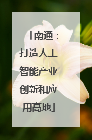 南通：打造人工智能产业创新和应用高地