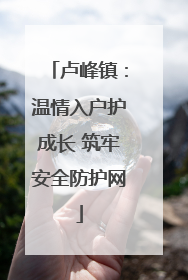 卢峰镇：温情入户护成长 筑牢安全防护网