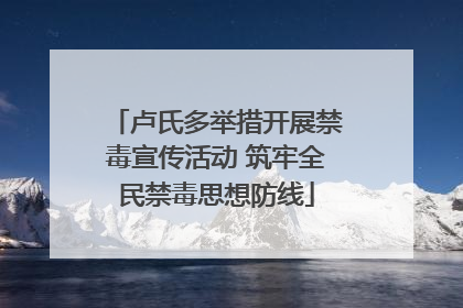 卢氏多举措开展禁毒宣传活动 筑牢全民禁毒思想防线