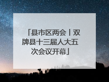 县市区两会丨双牌县十三届人大五次会议开幕