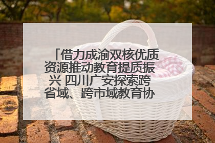 借力成渝双核优质资源推动教育提质振兴 四川广安探索跨省域、跨市域教育协同发展新路径
