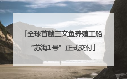 全球首艘三文鱼养殖工船“苏海1号”正式交付